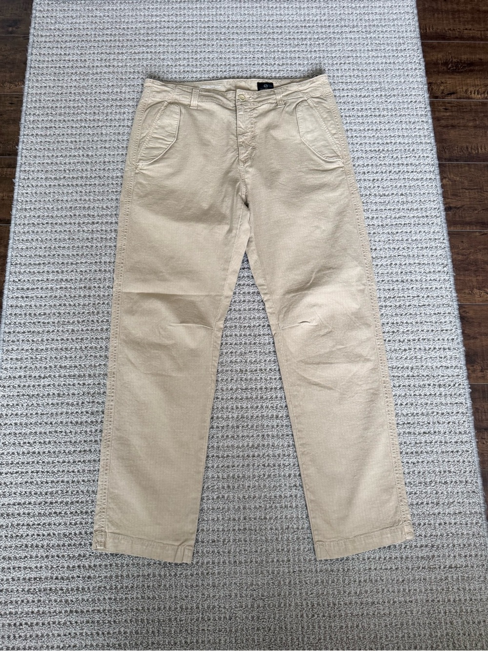 NWOT AG Adriano Goldschmied Women Tan Chinos with Relaxed Cut